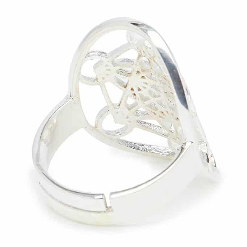 Bague Metatron Argent mandala fleur de vie 3