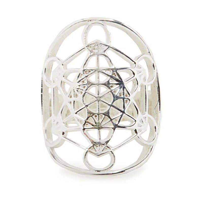 Bague Metatron Argent mandala fleur de vie