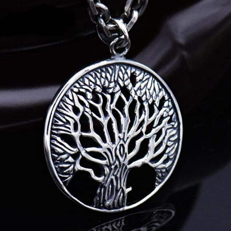 Collier Arbre de Vie Argent mandala fleur de vie