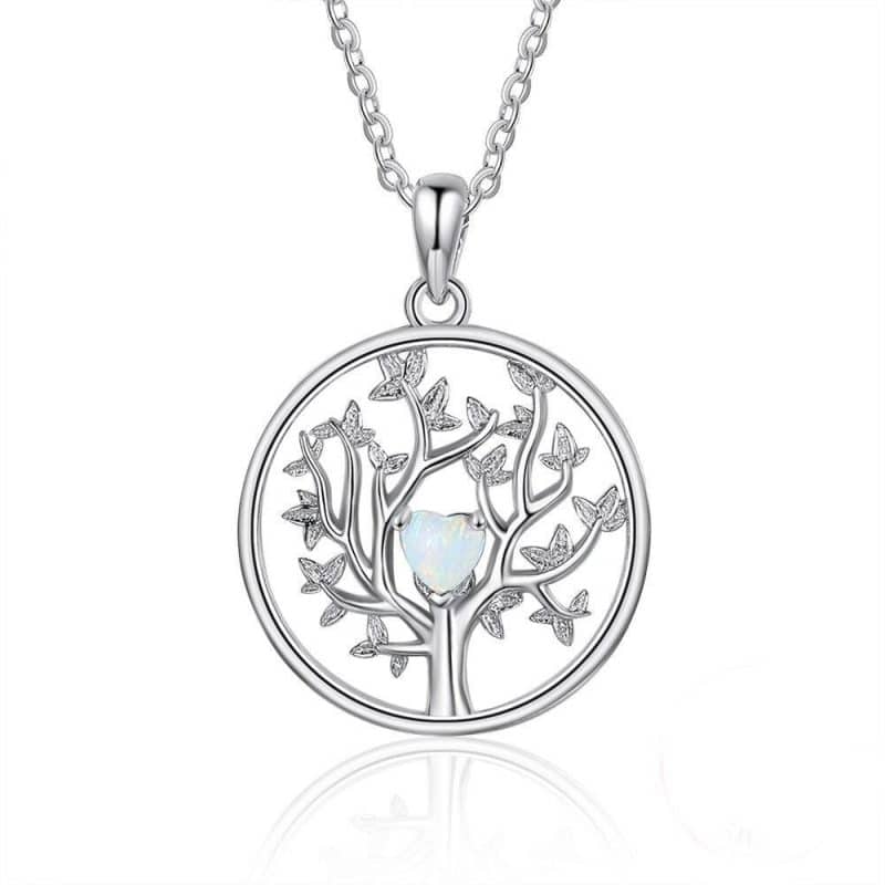 Collier Arbre de Vie Coeur Collier Arbre de Vie mandala fleur de vie