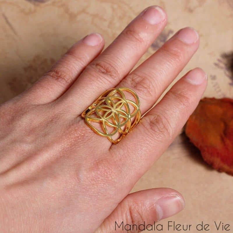 bague fleur de vie graine de vie mandala fleur de vie 5