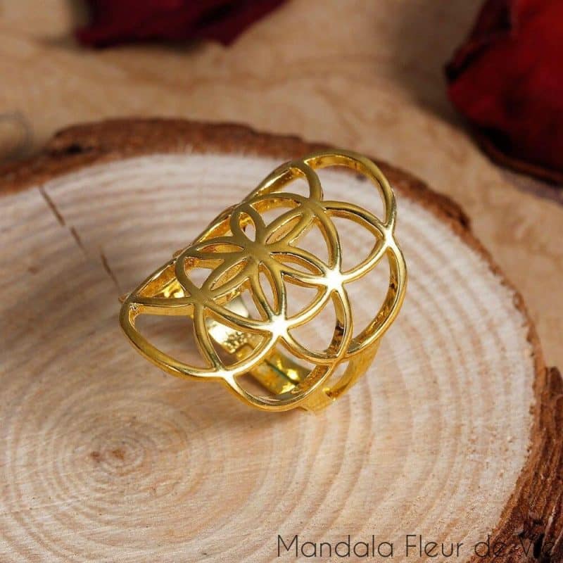 bague fleur de vie graine de vie mandala fleur de vie 6