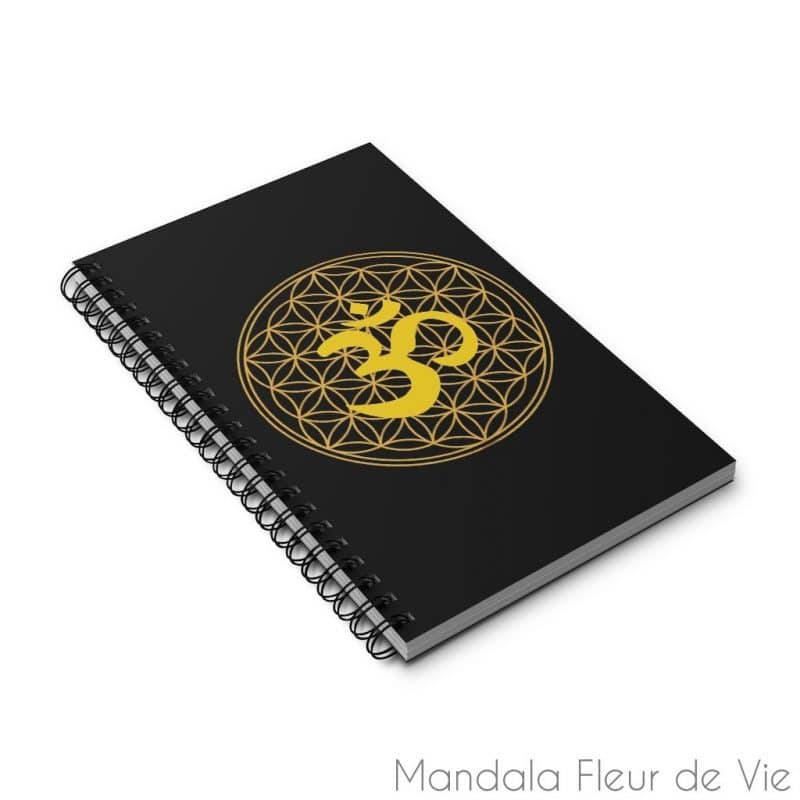 carnet fleur de vie om pages blanches spiral notebook mandala fleur de vie 3