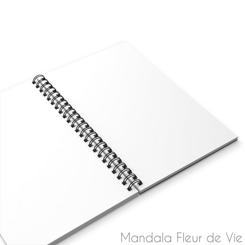 carnet fleur de vie om pages blanches spiral notebook mandala fleur de vie 4