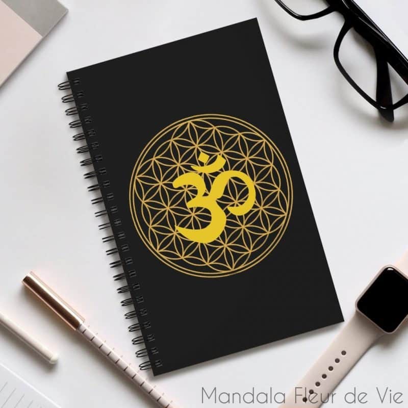 carnet fleur de vie om pages blanches spiral notebook mandala fleur de vie 5