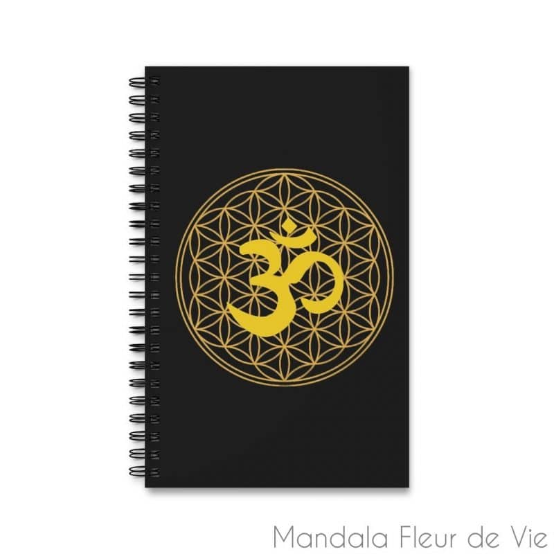 carnet fleur de vie om pages blanches spiral notebook mandala fleur de vie