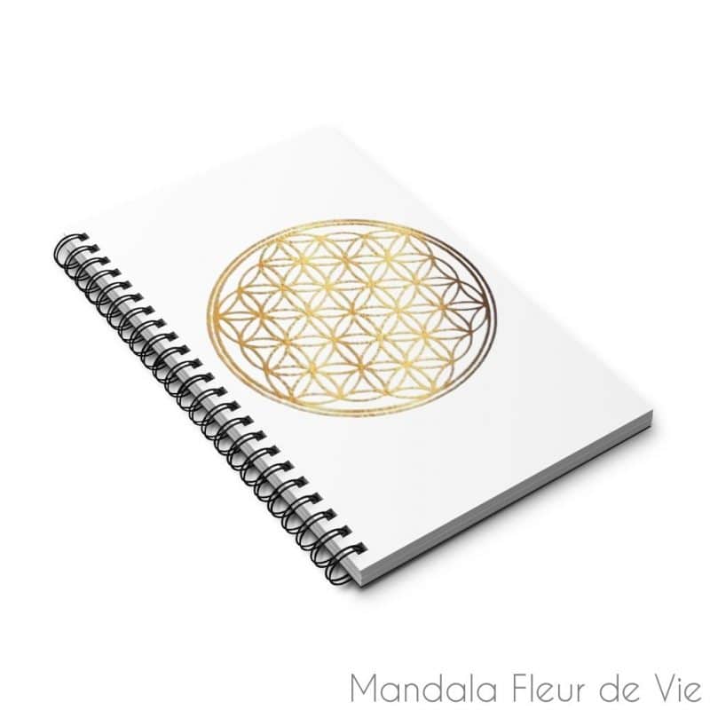 carnet motif fleur de vie or pages lignees spiral notebook mandala fleur de vie 3 6b94f085 231e 4dd8 8394 94a65f84f66f