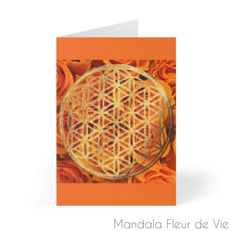 cartes fleur de vie roses 8 pcs 41 x 58 mandala fleur de vie 2