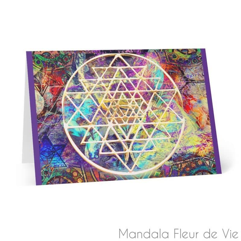 cartes sri yantra 8 pcs 104x147cm 41 x 58 mandala fleur de vie