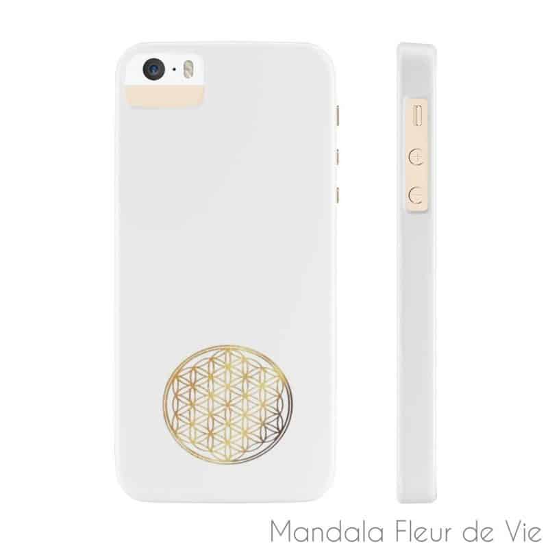 coque telephone fleur de vie or iphone x slim mandala fleur de vie 16