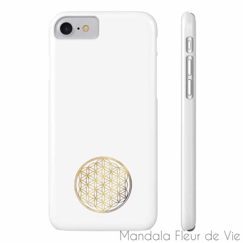 coque telephone fleur de vie or iphone x slim mandala fleur de vie 18