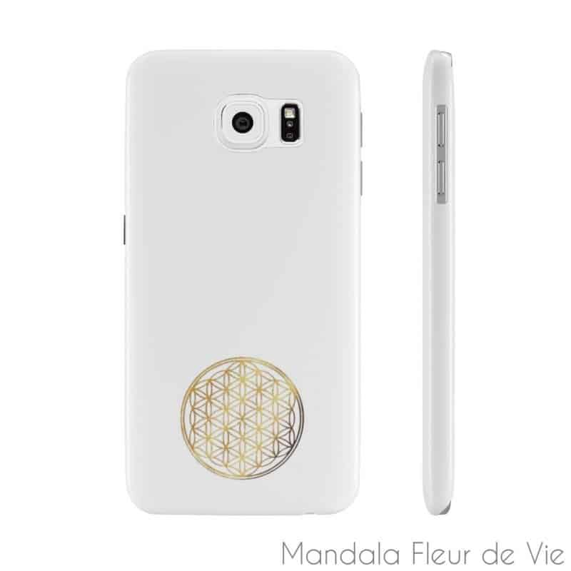 coque telephone fleur de vie or iphone x slim mandala fleur de vie 19