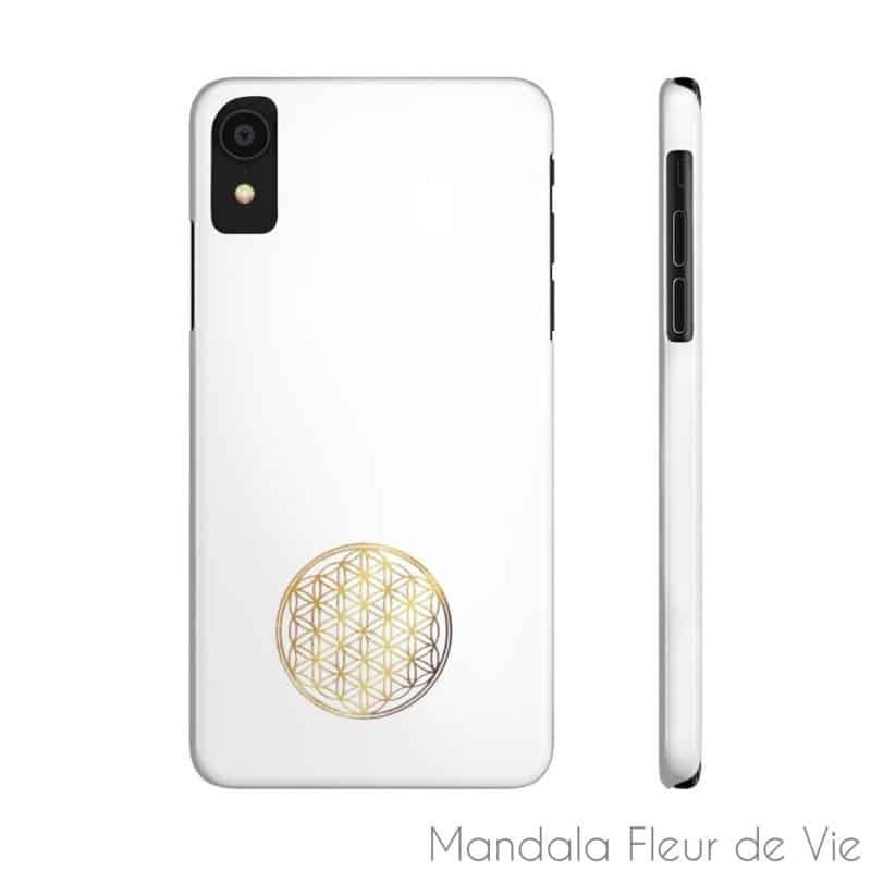 coque telephone fleur de vie or iphone xr mandala fleur de vie 12