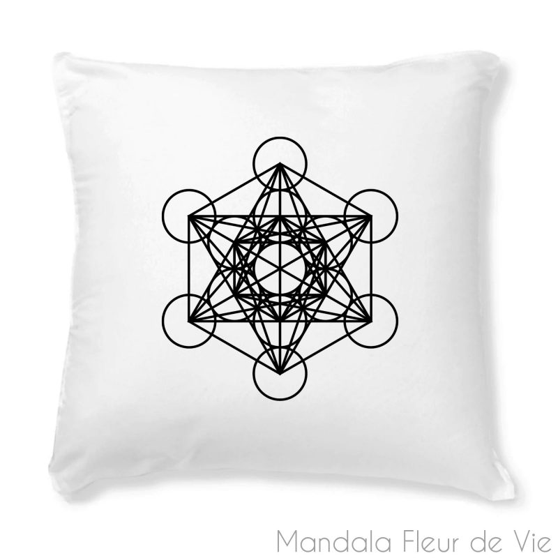 mandala fleur de vie Blanc1586182376