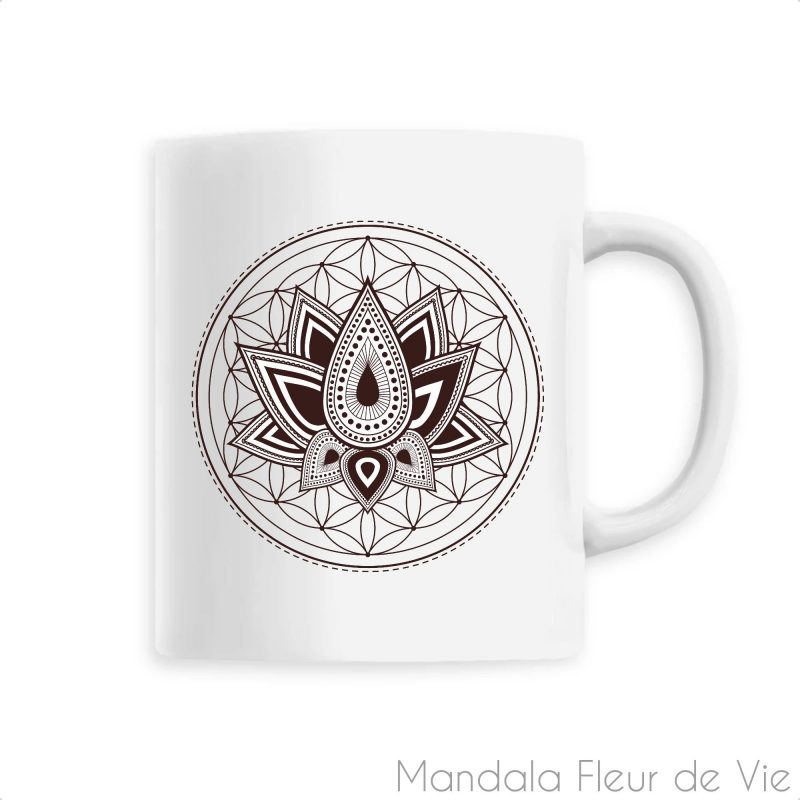 mandala fleur de vie Blanc1589208616