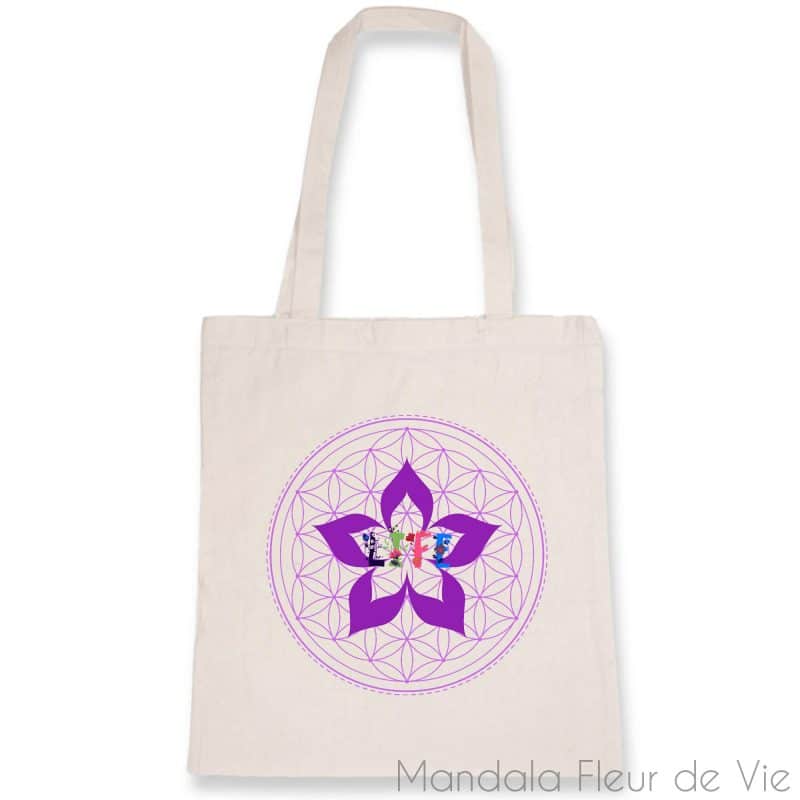 mandala fleur de vie Blanc1589288694