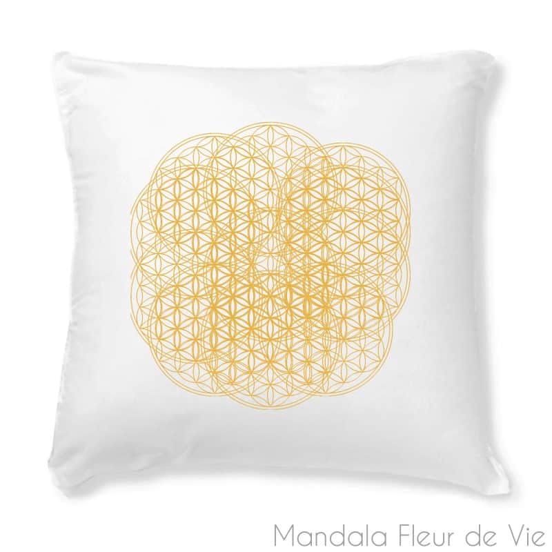 mandala fleur de vie Blanc1591033284