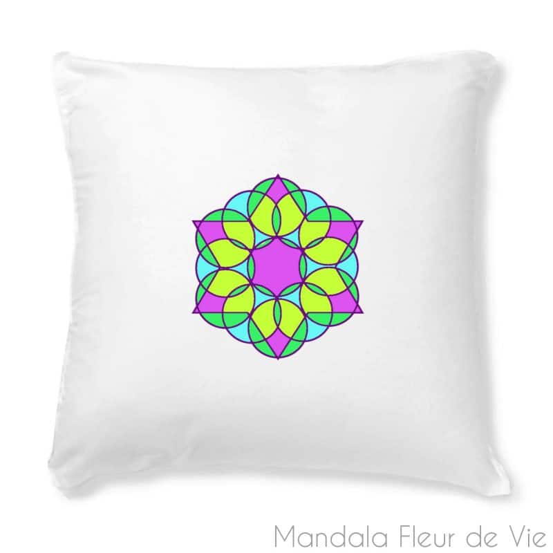 mandala fleur de vie Blanc1592503307