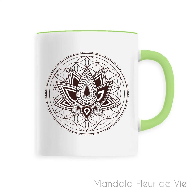 mandala fleur de vie Vert1589208616