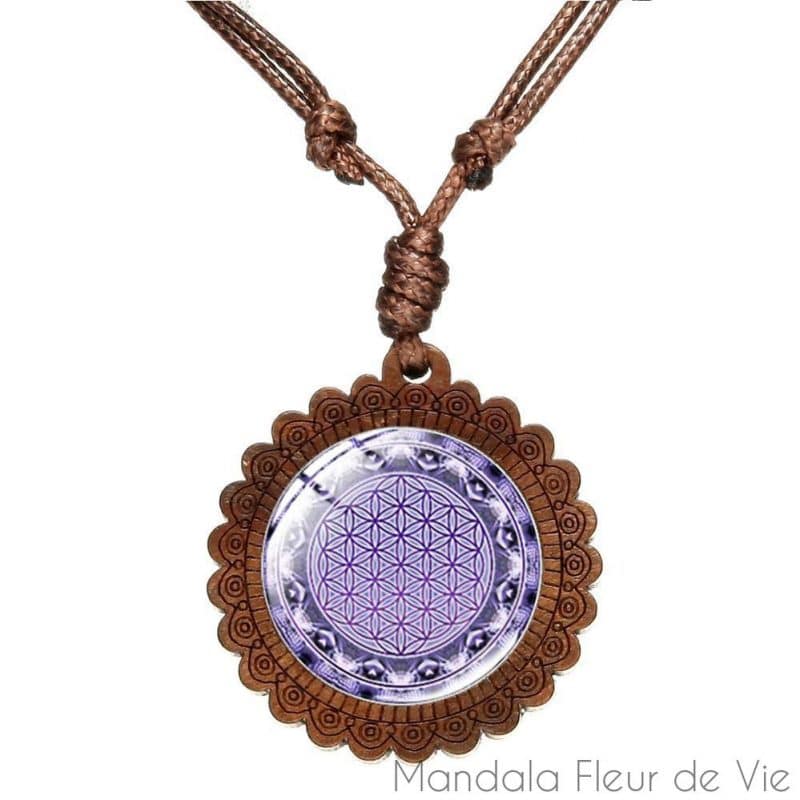 pendentif fleur de vie en bois fleur de vie a mandala fleur de vie