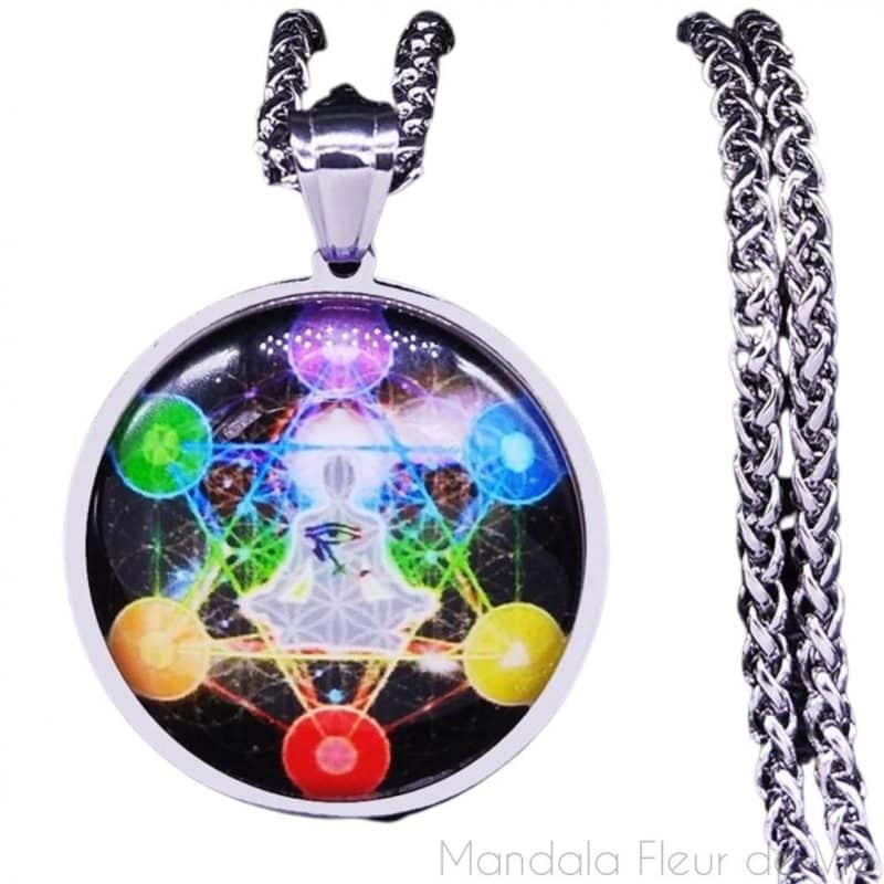 pendentif fleur de viebrmetatron 60cm hl sr mandala fleur de vie