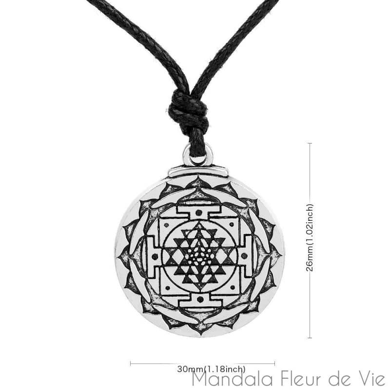 pendentif sri yantra mandala fleur de vie 2