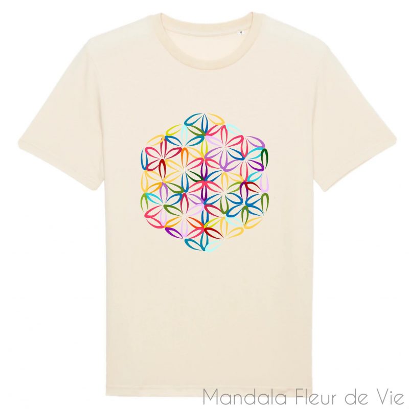 t shirt fleur de vie couleur xs naturel mandala fleur de vie 3