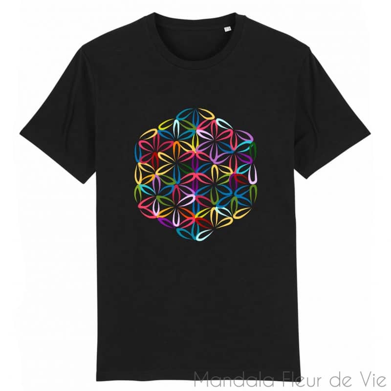 t shirt fleur de vie couleur xs noir mandala fleur de vie 4